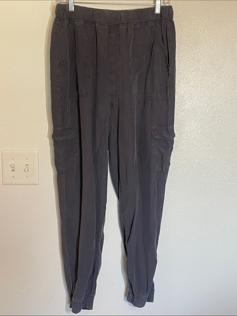 Thread & Supply Charcoal Black Cargo Joggers